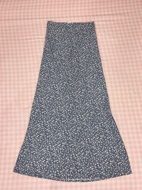 Altard State Blue and White Floral Maxi A-Line Skirt